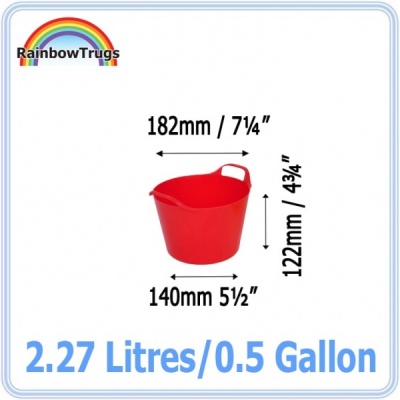 2.2 Litre Rainbow Mini-Tub - POPPY RED