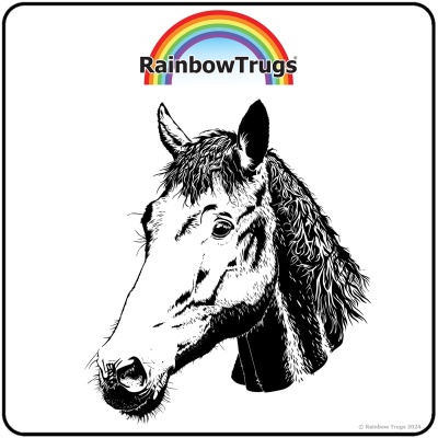 Trug-Lid HORSES HEAD Sticker