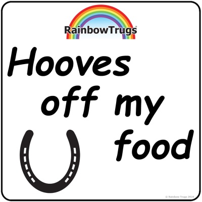 Trug-Lid HOOVES OFF MY FOOD Sticker