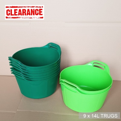 Clearance Pack of 9 x 14 Litre Trugs (Slight Seconds)