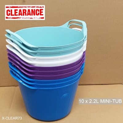 2.2 Litre Rainbow Mini-Tubs - Pack of 10 - SLIGHT SECONDS