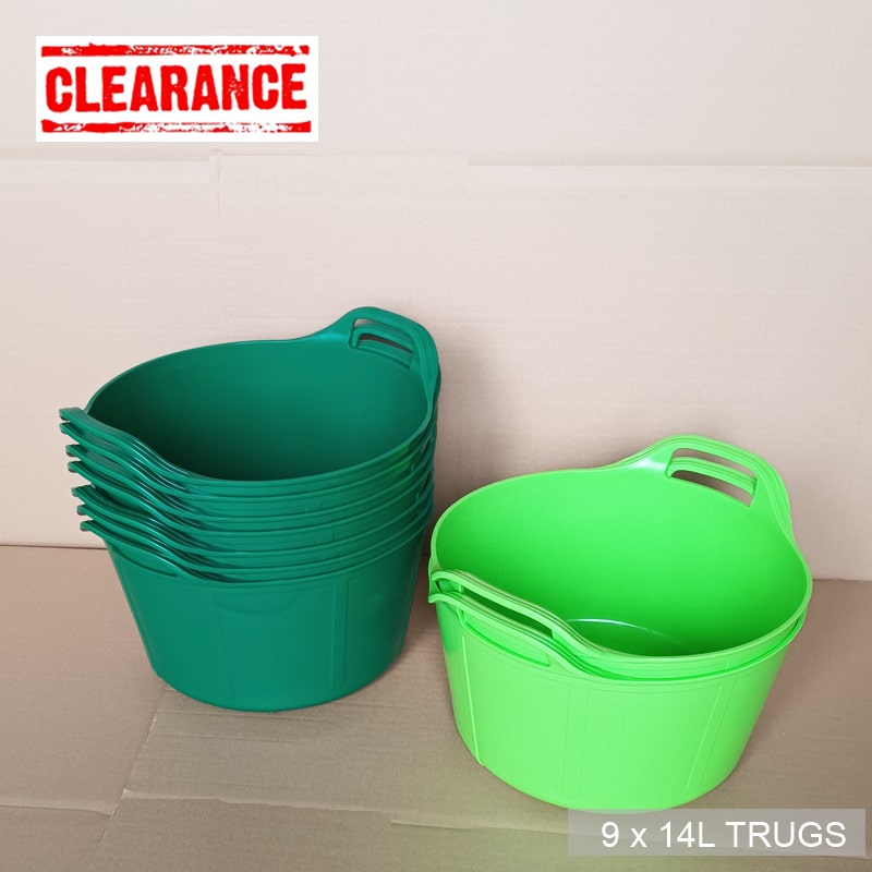 Clearance Pack of 9 x 14 Litre Trugs (Slight Seconds)